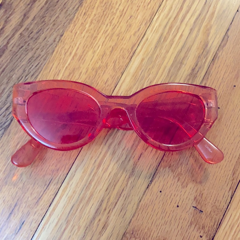 red tinted sunglasses 🍒